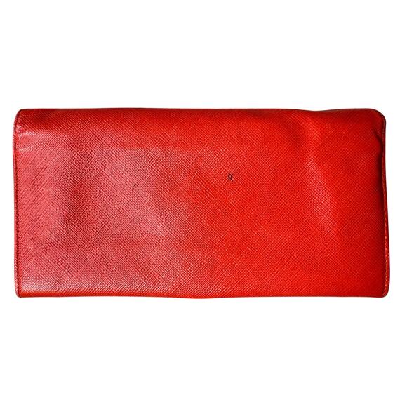 Salvatore Ferragamo Pamplona Pebble Red Leather Long Wallet - Picture 3 of 16